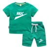Summer Designer Brand LOGO Cotton Sets Short Sleeves Clothes Suits Tops + Pants Baby Toddler Boy Clothing Kids Children Girl Outfits