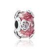 925 Srebrny urok koralików Dangle Butterfly Flower Murano Glass Kead Fit Pandora Charms Bransoletka DIY Akcesoria biżuterii