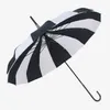 Home Umbrella Black And White Stripes Long Handle Bumbershoot Pagoda Creative Fresh Photography Umbrellas Straight Rod Bent Handles Umbrellas ZC1240