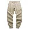 Męski dżinsy męski w stylu mody mody khaki proste projektant Casual Cargo Spodnie kombinezon streetwear hip hop joggers harem