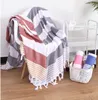 Ręcznik plażowy Tassel Kobiety Chłonny Lekki Ręcznik Bawełniany do Podróży Basen Bath Camping Yoga Siłownia 90 * 180 cm