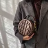 Small Checkered Round Luxury Brand Bags for Women 2022 Female Handbags Shoulder Ladies PU Leather Vintage Crossbody Purses X220331