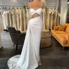 女性のためのエレガントな白いイブニングドレスDe soire2022マーメイドプロムガウンスパゲッティストラップ衣装