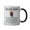 Cadeau d'anniversaire de mariage Bague Mug femme mari couleur changeante tasse café marque en céramique verre d'eau DHL GRATUIT YT199501