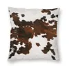 Cushion/Decorative Pillow Faux Fur Modern Cowhide Texture Pillowcover Decoration Animal Hide Pattern Skin Leather Cushion Cover Throw Printi