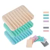 Silicone Soap Dish Storage Holder Flexible Bathroom Fixtures Tray Soapbox Soap Dishes Plate Holder