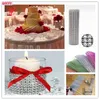 Dekorativa blommor kransar parti levererar silver mesh trim bling diamant wrap cake 1 yard roll tulle kristallband bröllop dekorationer 6