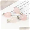 Charms Bijoux Résultats Composants Goutte Pierre Naturelle Pendentif Quartz Minéral Améthyste Cristal Collier De Guérison Ea Dh1Mn