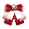 Laço amarra o estilista coreano Rhinestone Tie British Style Style Bowtie White Shirt Gifts For Women Coconscata Acessórios para roupas de casamento Bowtiebow Emel