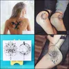 Temporary Tattoos Body Art Health Beauty Waterproof Tattoo Sticker Sexy Moon Sun Fake Tatto Flash Tatoo Tatouage Dhgmt