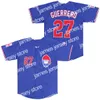 Новые мужчины Montreal Expos Jersey Baseball 12 Том Брэди 27 Владимир Герреро 34 Брайчехарпер Педро Мартинес Доусон Рейсон Картер Красный Синий Ретро Хоф