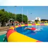 Piscina inflável colorida e arredondada para bolas de caminhada de água de verão pescando jogos de bolas zorb