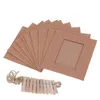 5 Inch Wall Photo Frame Hanging Picture Album Home Decoration 10Pcs DIY Craft Paper Photo Frame With Clips and 2M Rope