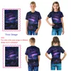 Jackherelook Anpassad ditt bildtextmönster Chirdren s Casual Polyester Shirts Stylish Short Sleeve T Shirts For Boys Kids 220616