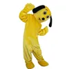 Costume de mascotte de chien Fursuit jaune Costumes d'animaux unisexes vêtements de personnage de dessin animé pour adultes mascottes fête Halloween