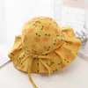 Sommer Baby Mädchen Eimer Hüte Obst Druck Schöne Bowknot Kinder Sonnenhut Kinder Intant Kleinkind Panama Hut Strand Kappe