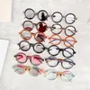 Fashion Sunglasses Frames Thick Frame Round Clear Len Glasses Men Featured Points Spectacles Vintage Circle Women Optical Eyeglass240G