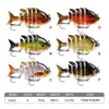 K1637 8cm 14g Fish Hooks Swim Panfish Multi Jointed Panfish Bluegill Swimbaits Hard Topwater Bass Lures Fishing Lure Crank Saltwater