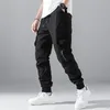 Men's Pants Men Zip Detail Flap Pocket Side Drawstring Waist Cargo PantsMen's