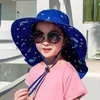 Topi Ember Bayi Musim Panas Pinggiran Lebar 360 ° Perlindungan UV Anak Lakilaki Perempuan Pantai Luar Ruangan Panama 220611