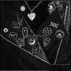 Булавки броши ювелирные украшения ведьма Ouija Moon Tarot Book Book Новая эмалевая эмалевая пина