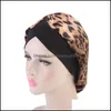 Bonnet / Skl Casquettes Chapeaux Chapeaux Foulards Gants Accessoires De Mode Femmes Musulmanes Chapeau Satin Noir Foulard Slee Bonnet Silky Wrap Dames Leopar