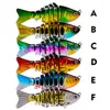 6 Color 9.5 cm 15 g de ganchos de pesca ABS para trucha de bajo Swimbaits múltiples articulados lentos hundimiento de natación bionic natación kit de agua salada de agua dulce k1618