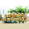 12pcs Set mignon jolis figurines miniatures minions jouets petits figurines jaunes de bourse modèles d'ameublement 3cm poupées cadeaux