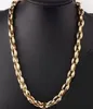 Men's 18K Gold Plated Chains Coffee Bean Handmade Necklace