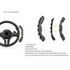 스티어링 휠 커버 카본 파이버 섬유 안티 슬립 커버 스피너가없는 유니버설 자동차 자동차 15 인치 휠 스티어링 커버 스테링