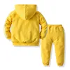 Tem Doger Spring herfst Kinderkleding Set Kids Zipper Hooded Tracksuits Peuter Coat Pant 2pcs Pakken Little Child Sports Wear 220507