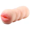 Silicone vraie chatte vagin artificiel Oral Vaginal Anal sexy mâle masturbateur bouche Masturbation tasse jouets pour Men4859030