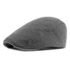 Berets wełna zima beret hat brytyjski styl retro ciepłe mężczyzn bluszcz czapka pusta vintage męska płaskie sporty na świeżym powietrzu Plain Painter Dropshipberets