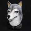 Decoraciones Máscara de lobo animal Sombreros de hombre lobo Lightup Máscara de lobo realista Carnaval Mascarada Halloween Cosplay Máscara de látex de cabeza completa aterradora