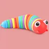 2022 Fidget Toy Slug jeu Articulé Flexible 3D Slug Joint Curl Relief Stress Anxiété Sensoriel pour Enfants Adulte