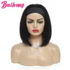 Hoofdbandpruiken Straight Short Bob Human Hair goedkope dames voor zwarte vrouwen natuurlijke Braziliaanse Remy Baihong 220609