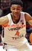 Колледж NCAA Virginia Tech Hokies Basketball Jersey 23 Tyrece Radford 24 Kerry Bckshear Jr 42 Ty Outw 30 Dell Curry Custom Stitched