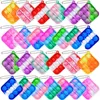 1248 PCS Mini Pop Push Pack KeyChain Fidget Bulk Antianxiety Stress Relief Hand Toys Set for Kids Adults Gifts 220628