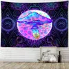Tapisserie de champignons psychédéliques, tapis abstrait coloré, tenture murale pour la maison, dortoir, décor fantaisie J220804