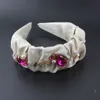 Vintage Floral Hairband Double Layer Cloth Bow Headband Women Girls Hair Head Hoop Bands Accessories Hairbands Headwear