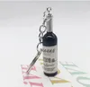 Bouteille de vin créative Keychain Pendentif Simulation Simulation Bouteilles Porte-clés Cadeau Artisanat Cadeau Artisanat En gros par mer BBB15033