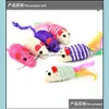 Mice Cat Toys Cute Fun Sisal Mouse Toy Chew Interactive Pet Rope Playing Kitten Teaser Drop Delivery 2021 Supplies Home Garden Qu6Fj