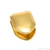 14K Vergulde Enkele Tand FANG Grill Cap Hoektanden voor Man Hip Hop Custom GRILLZ9643810