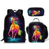 HBP Climbing Branch Sloth Fashion Cute Printed Student Backpack Single Shoulder Bag Pencil Bag Three Piece Set 220804