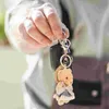 Keychains Bow Tie Bear Keychain Schattige sleutelring Pluche Schooltas PendantkeyChains FORB22