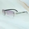 Doğal şerit Buffalo Boynuzlu Güneş Gözlüğü Lüks Tasarımcı Karters Çıkarsız Güneş Gözlükleri Vintage Yaz Tonları Gözlük Erkek Aksesuarları