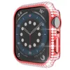 Diamond Watch Cas de luxe Bling Crystal PC Couverture de protection pour Apple Watch Iwatch Series SE 6 5 4 3 2 1 44mm 40m 42m 38mm 38mm