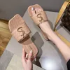 Yaz kadın mektupları terlik 2022 kadın açık yumuşak alt kaymaz slaytlar kızlar tatlı kare kafa sandalet plaj ayakkabısı parmak arası terlik 36-40