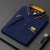 High End Designer Cotton Fashion Embroidered Polo Shirt Men's Summer Casual Korean Short Sleeve T-Shirt Lapel Trend Men 220621