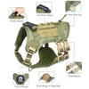 Dog Collars & Leashes Military Tactical Big Harness Oxford Cloth Vest Harnesses For Medium Large Labrador German Shepherd Outdoor Chest Stra